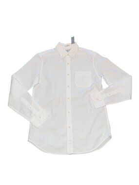 NWT FLAWED J.Crew Oxford Shirt Small White Slim Broken-In Organic Cotton BG421